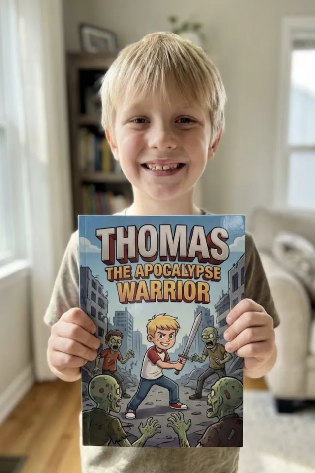 Thomas with their personalized comic